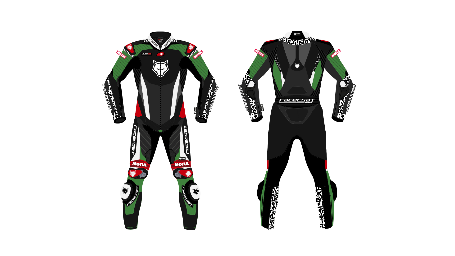 Racecoat--kawasaki-schwarz-grün-weiß-rot-100