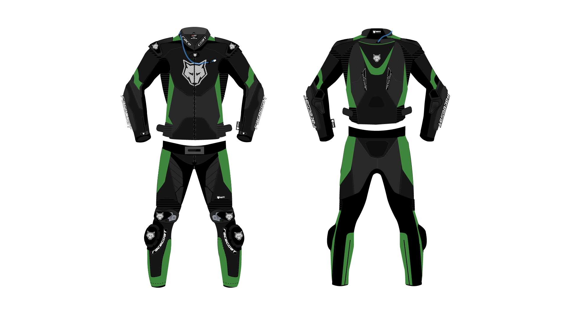 Racecoat--schwarz-grün-100