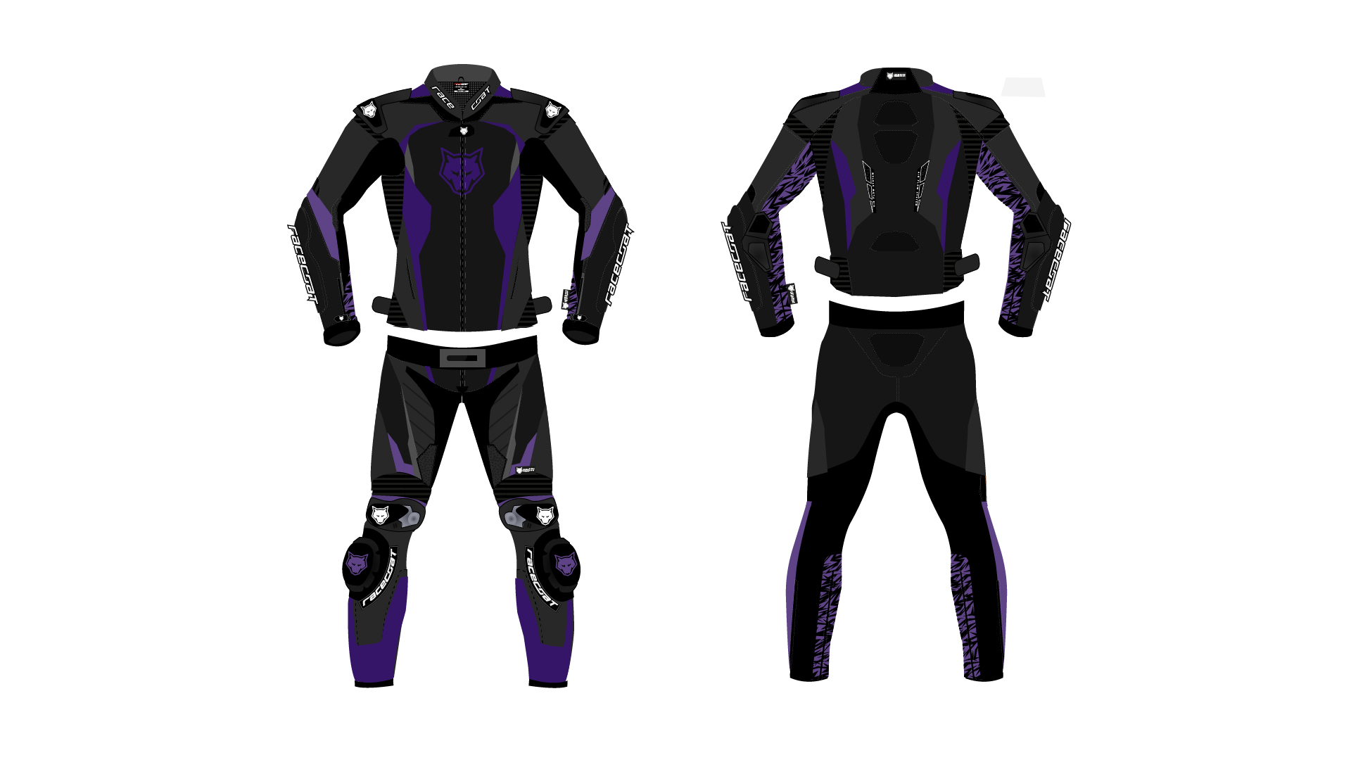 Racecoat--lila-schwarz-muster-100